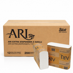 Arı Z Katlı Dispenser Havlu 12 Paket x 200 Adet (Koli İçi 2400 Adet)
