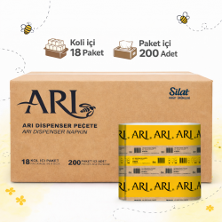 Arı Extra Dispenser Peçete 18 Paket x 200 Adet (Koli İçi 3600 Adet)