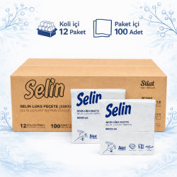 Selin Lüx Garson Katlama Peçete 33X33 12 Li