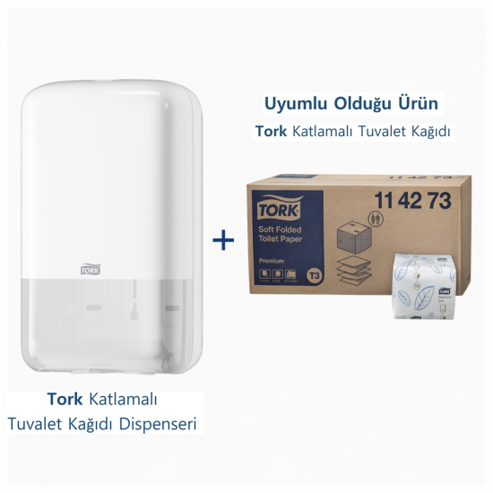 Tork Katlamalı Tuvalet Kağıdı Dispenseri Beyaz - 556000