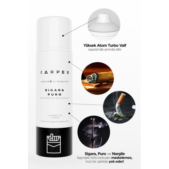 Carpex Odour Sigara Puro Kötü Koku Giderici Sprey 500 ML