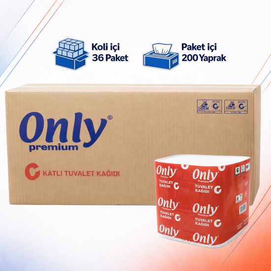 Only Premium Tuvalet Kağıdı C Katlama 2 Katlı