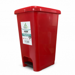 Ceymop Pedallı Çöp Kovası Kırmızı 30 litre