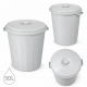 Ceymop Professional Kapaklı Çöp Kovası Battal Boy 50 Litre Gri