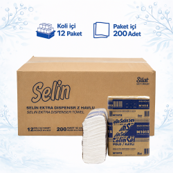 Selin Z Katlı Dispenser Havlu 12 x 200 Lü