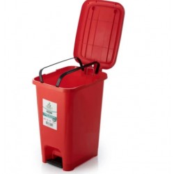 Ceymop Pedallı Çöp Kovası Kırmızı 30 litre