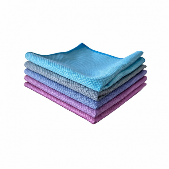 Microfiber Baklava Desen Cam Bezi 5 Adet