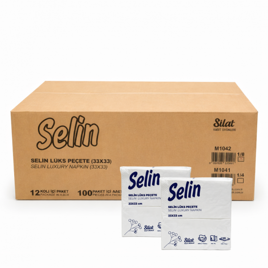 Selin Lüx Garson Katlama Peçete 33X33 12 Li
